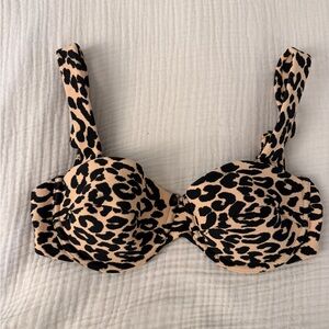 Montce Leopard-Print Underwire Bikini Top - Beige & Black